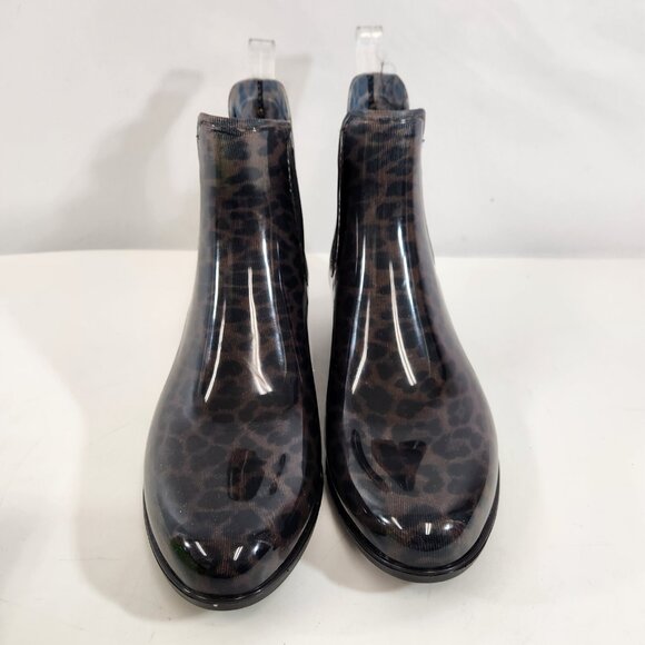 Sam Edelman Tinsley Rain Boot Leopard Clear Shiny Womens US Size 8 Unworn w/ Box - Picture 2 of 12